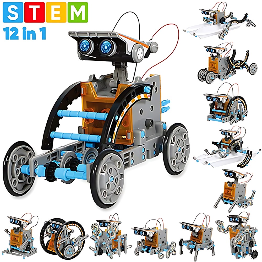Science Toys Diy - Güneş robotu yapı taşları 12 In