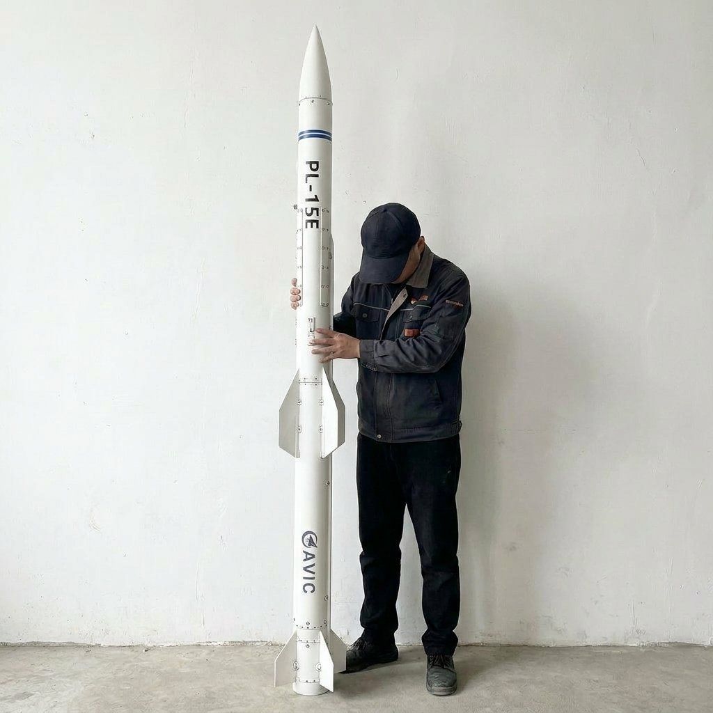 Science Exhibition Models - 3D Baskılı Çin PL-15E Hava-Hava Füzesi