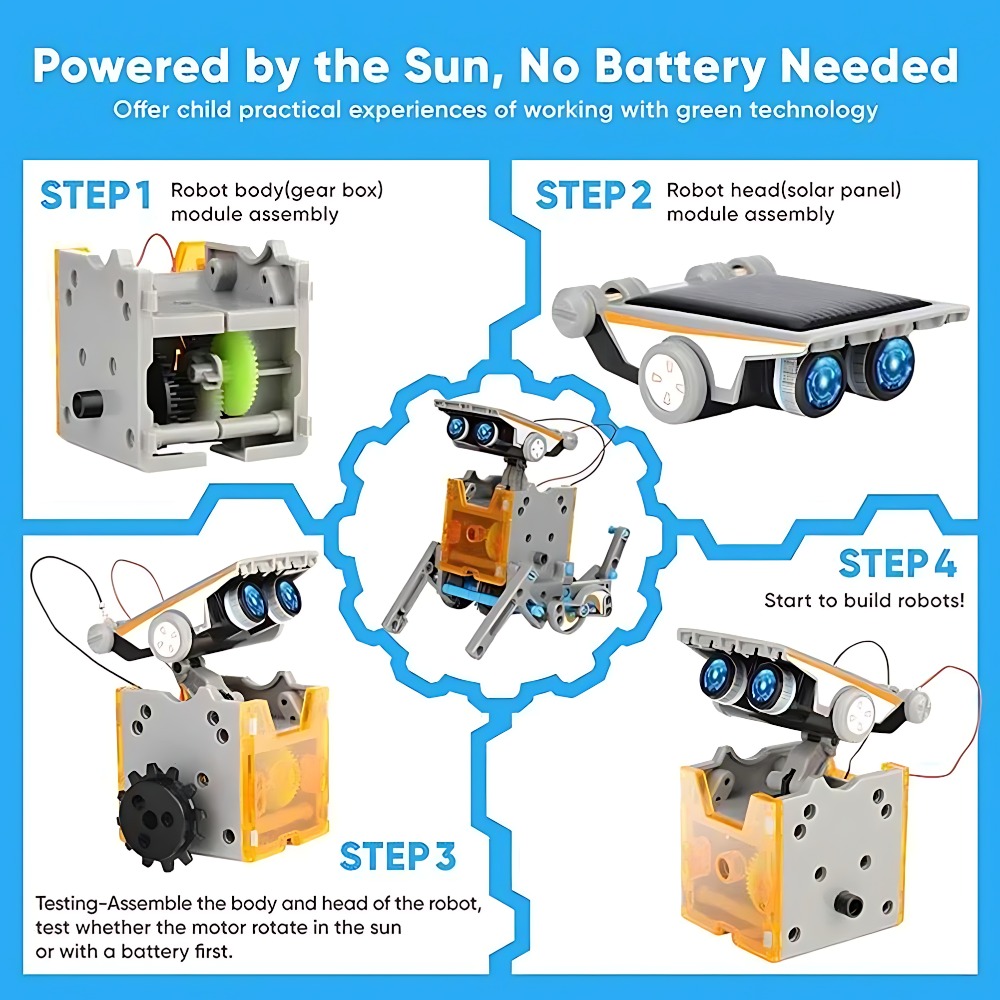 Güneş robotu yapı taşları 12 I - Science Toys Diy incelemesi ve fiyatı