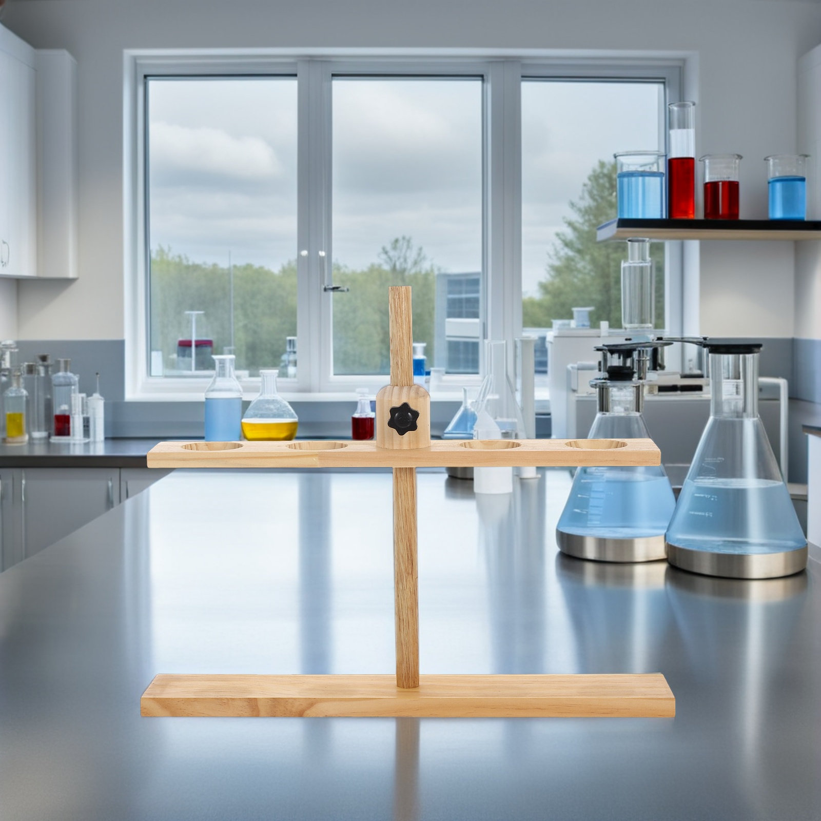 4 Delikli Ahşap Kimya Hunisi S - Science Experiment incelemesi ve fiyatı
